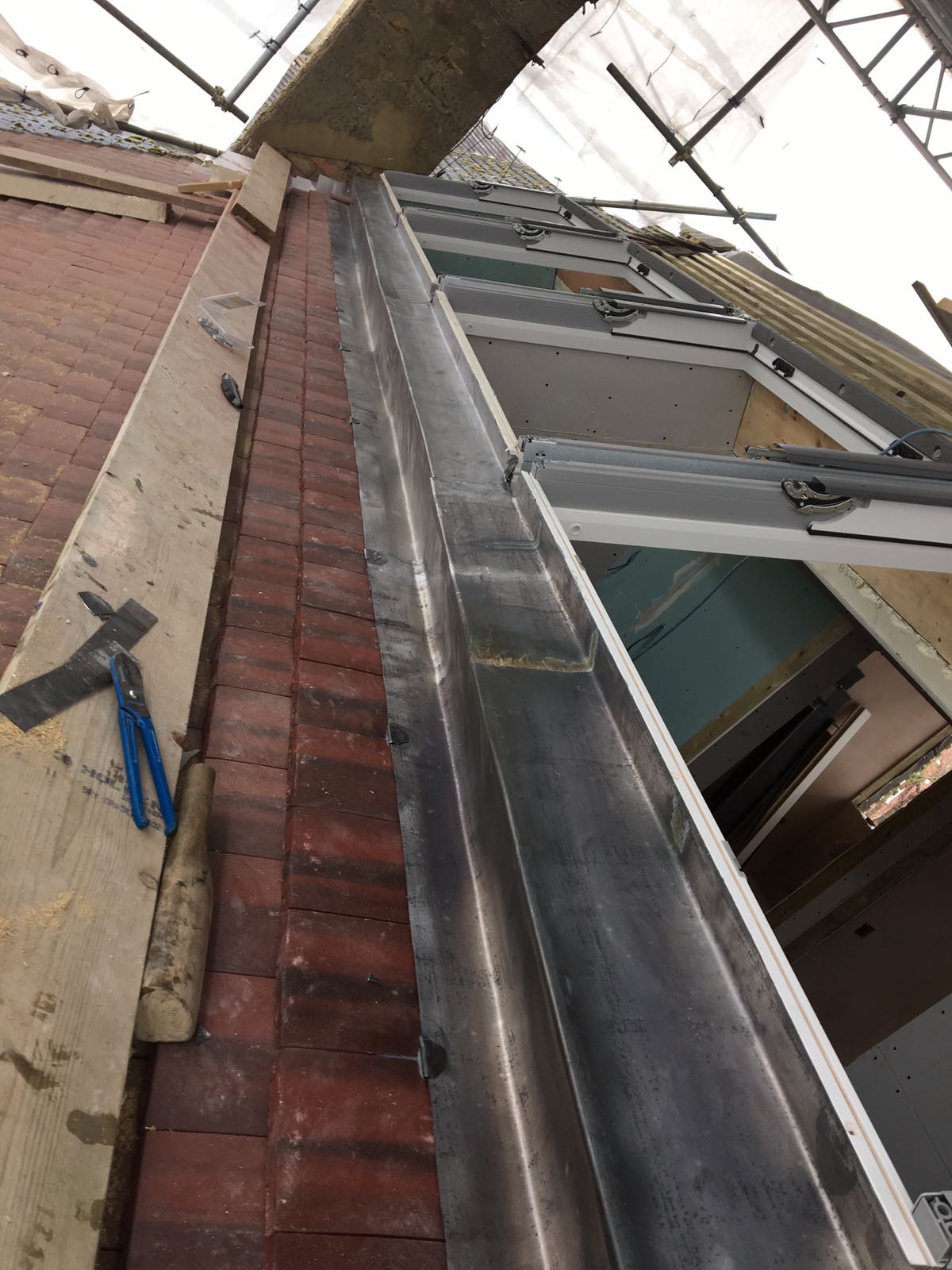 Velux windows on flat roof extension